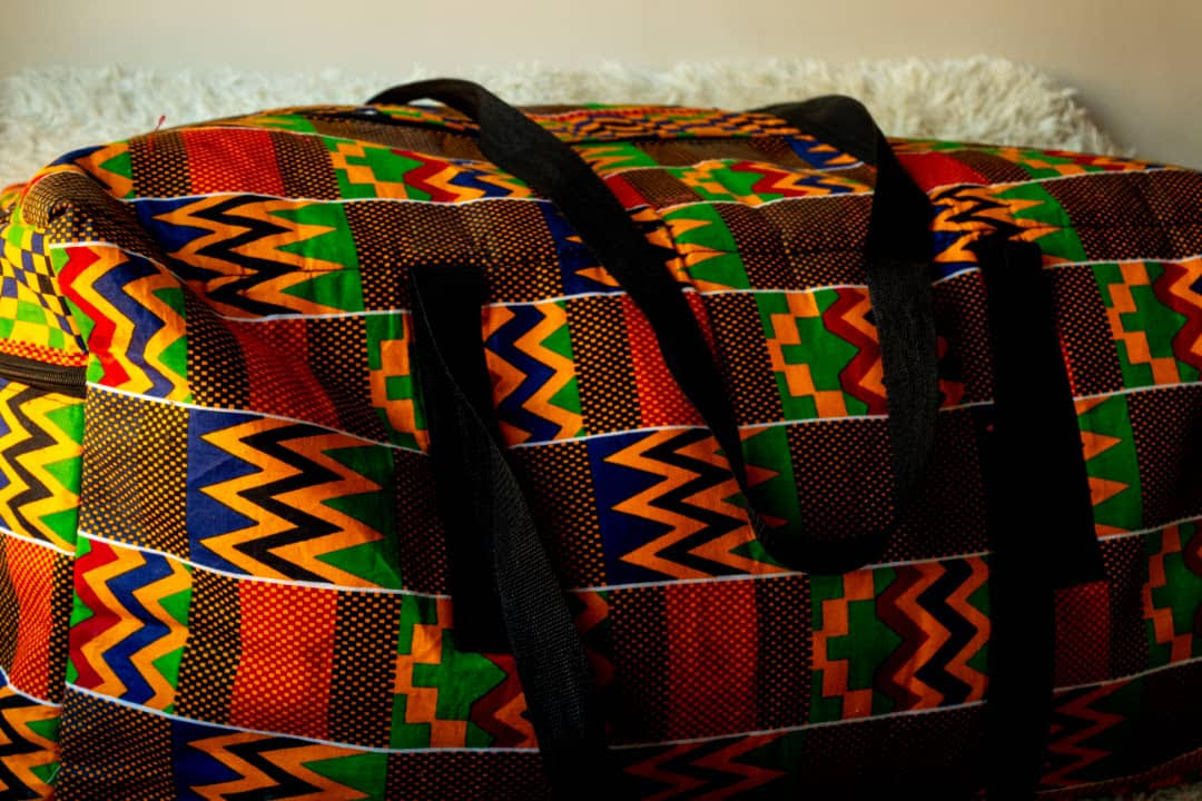 Multi-Patterned Duffel Bag